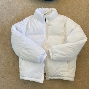 Brand new white forever21 puffer jacket